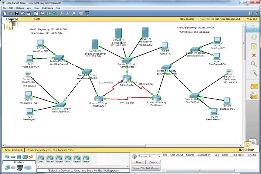 تعریف نرم افزار Packet Tracer